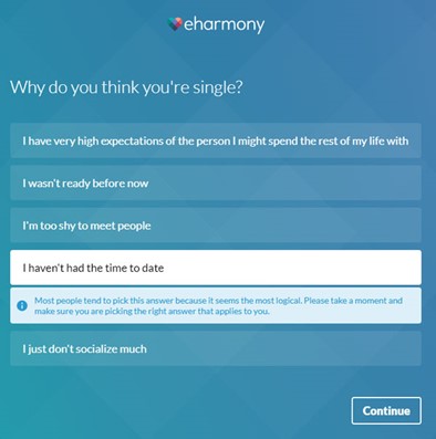 Eharmony Compatibility Test Questions Example Single 