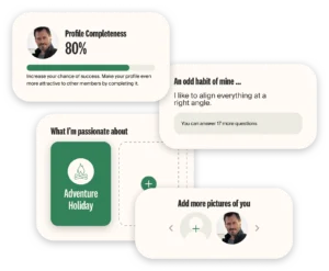 Example set up of a christian dating profile